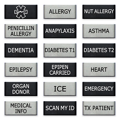 Allergy and Medical Alert badges